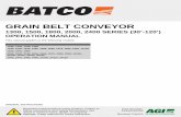 GRAIN BELT CONVEYOR 13-15-20-2400 Manual.pdf · Grain enters the conveyor through an intake hopper at the bottom end and exits through the discharge spout at the top end. A winch