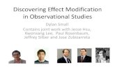 Discovering Effect Modification in Observational Studies Effect modification â€¢An effect modifier is