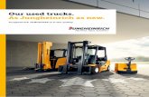 Our used trucks. As Jungheinrich as new. · During the entire lifecycle of your truck, we guarantee the availability of genuine spare parts. Prompt support at any time Jungheinrich
