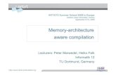 Memory-architecture aware compilation · Optimizations, Workshop on Embedded Computer Systems: Architectures, Modeling, and Simulation (SAMOS VI), 2006]. Application C code Memory