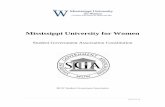 Mississippi University for Women SGA Constitutio… · Mississippi University for Women and shall henceforth in this text be referred to as SGA. Section 3 SGA does not discriminate