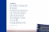 KPMG report: Initial impressions of final and proposed ...€¦ · Final Regulations”) finalize aspects of the proposed regulations published on December 17, 2019 (“2019 Proposed