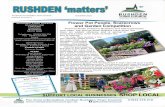 RUSHDEN ‘matters’ · Volume 13 Issue 2 Produced by Rushden Town Council SUMMER 2020 RUSHDEN ‘matters’ @RushdenCouncil For more information contact Rushden Town Council 01933