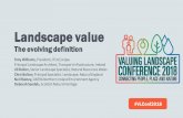 New Landscape value - Microsoft · 2019. 1. 17. · #VLConf2018 Landscape value The evolving definition Tony Williams,President, IFLA Europe Principal Landscape Architect, Transport