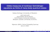 Gibbs measures of nonlinear Schrödinger equations as ...€¦ · Gibbs measures of nonlinear Schrödinger equations as limits of many-body quantum states Vedran Sohinger (University