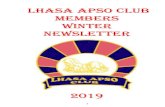 Lhasa Apso Club Members Winter Newsletter · and submitted several other choices before KUSA agreed on Salpoint); for some reason, Salpoint was not accepted by the Kennel Club here