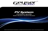 PV System - Geyserwise · 2019. 11. 27. · PV System Installers Guide _____ Installation. 10 Geyserwise ECO MPPT Technical Specifications • Maximum input voltage 46—138 VOC,