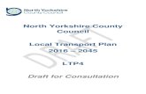 New North Yorkshire County Council Local Transport Plan 2016 - … · 2020. 4. 25. · LTP Structure . The first page of this LTP graphically represents the structure of the document.