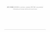 ZU200 HSPA series mini PCIE module - Synertron Tech · ZU200 HSPA series mini PCIE module PRODUCTION SPECIFICATION Page 2 Revision History Revision Date Description V1.0 2012.06.20