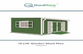 12'x14' Garden Shed Plan...2019/10/12  · 12x14 Lean To Garden Shed Plan Author Shedplans.org Subject Learn how to build a 12x14 garden shed. The plan includes easy to follow step