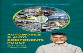 AUTOMOBILE & AUTO COMPONENTS POLICY 2015-20 Pradesh Automobile...and 85 two wheelers per’000 population iii. Projected increase in India’s working-age population is likely to help