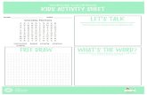 FREE DRAW What's the word · Kids Activity Sheet What's the word? WRITE DOWN A VERSE FROM A SONG OR THE BIBLE that you want to remember from today let's talk WRITE DOWN ˜OR DRAW˚