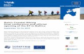 Baltic Coastal Hiking Organizers: final conference and ...€¦ · linn. The restaurant boasts a marvellous sea view and sum - mer terrace and is the perfect spot for enjoying the