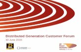 New Distributed Generation Customer Forum - UK Power Networks · 2015. 8. 10. · Last forum - Today Planned for connection to end of 2015 Planned for connection thereafter Total