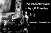 ‘An Inspector Calls’ by J.B.Priestley · 2016. 2. 15. · ‘An Inspector Calls’ Priestley lived through the period that he explores in his play, including the time alluded