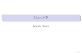 OpenMP - 東京大学 · learn OpenMP, by far the most widespread standard API for shared memory parallel programming learn that various schedulers execute your parallel programs