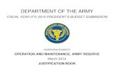 DEPARTMENT OF THE ARMY · Fiscal Year (FY) 2015 Budget Estimates Air Operations ($ in Millions) March 2014 2 (Continued) FY 2013 FY 2014 FY 2015 Actual Change Estimate Change Estimate
