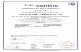 CERTIFICATE OF APPROVAL No CF 640 - Howdens...CERTIFICATE No CF 640 ASTROFLAME (FIRESEALS) LTD Page 2 of 13 Signed E/122 Issued: 18th August 2008 Reissued: 10th May 2017 Valid to: