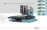 UHL Video Measuring Microscopes · measuring system, 5 µm straightness / flatness KT6-NSMA 100 x 100 mm movement range, with measuring system, 1 µm straightness / flatness KT6-LSOC