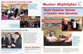 Hunter Hightlights Volume 76/2002 · Hunter Video Producer Named Among Top 100 Hunter Product Manager Dave Scribner (fourth from right) New York Regional Manager Leon Pianka (second