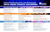 Visual/Performing Arts and Kinesiology 2019-2020 EVENTS ......Visual/Performing Arts and Kinesiology 2019-2020 EVENTS CALENDAR Visual/Performing Arts and Kinesiology THEATRE ARTS VOCAL