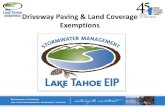 Driveway Paving & Land Coverage Exemptions€¦ · Driveway Paving & Land Coverage Exemptions . What is Land Coverage? “A man-made structure, improvement, or covering that prevents