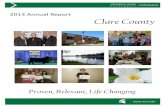 2013 Annual Report Clare County - canr.msu.edu€¦ · 2013 Annual Report Clare County msue.msu.edu Proven, Relevant, Life Changing. Michelle Neff ... in 3 weeks of programming giving