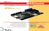 Maximator - Kamamidownload.kamami.com/p561438-MAXImator_user_manual.pdf · MAXimator ver. 1.0 The MAXimator is an entry-level evaluation board with modern Altera MAX10 FPGA. The board