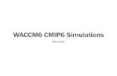 WACCM6 CMIP6 Simulations - CESM®€¦ · WACCM6 HIST2 WACCM6 HIST3 SSP2-4.5 SSP1-2.6 SSP5-3.4OS WACCM historical and future scenarios e 6K warming! Year. Coupled 4xCO2 piControl