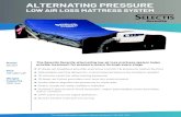 ALTERNATING PRESSURE - Emerald Supply€¦ · The Selectis Serenity alternating low air loss mattress system helps provide treatment for pressure ulcers through every stage 8” deep