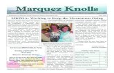 A Publication of Marquez Knolls Property Owners Association, …marquezknolls.com/Newsletters/Newsletter_Fall_2011.pdf · MKPOA: Working to Keep the Momentum Going Marquez Knolls