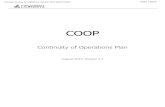 Continuity of Operations Plan - WashingtonDOL will use this Continuity of Operations Plan (COOP) to make sure mission essential functions continue after emergency incidents, natural