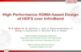 High Performance RDMA-based Design of HDFS over InfiniBandnowlab.cse.ohio-state.edu/static/media/publications/... · 2017. 7. 18. · HBase 5 HDFS HBase MapReduce Hadoop Framework