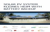 SOLAR PV SYSTEM KLEINES HEIM WITH BATTERY BACKUPRES… · The project is carried out by the consortium deea solutions GmbH and Terrawatt Planungsgesellschaft mbH. With this project,