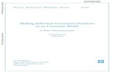 Making Informed Investment Decisions in an Uncertain World · Making Informed Investment Decisions in an Uncertain World: A Short Demonstration . Laura Bonzanigo. 1 and Nidhi Kalra2.