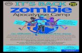 An ultimate outdoor survival camp · vital survival skills; all in effort to defend yourself in a final zombie apocalypse! Meadowood Recreation Center • Monday-Friday from 7:30