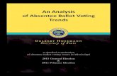 New An Analysis of Absentee Ballot Voting Trends · 2020. 9. 24. · An analysis by the Secretary of State’s Office of absentee ballot voting in Mississippi over the past five years