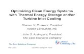 Optimizing Clean Energy Systems with Thermal Energy Storage … · May 5, 2011 USCHPA’s Spring CHP Forum Optimizing Clean Energy Systems with Thermal Energy Storage and/or Turbine