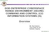 New DOD ENTERPRISE CYBERSPACE RANGE ENVIRONMENT … · 2014. 10. 25. · Security C4AD/ JDAT National Cyber Range C4/Cyber Team AT&L/TRMC J6 J7 DISA ... chat, and Web servers) ...