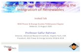 Role of the Smart Grid in Facilitating the Integration of … · Role of the Smart Grid in Facilitating the Integration of Renewables Invited Talk IEEE Power & Energy Society Tallahassee