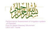 Performance Assessment of Irrigation system of Pakistan ... of... · degree of accomplishment of planned activities and if the expected results are obtained (Froman and Gourdon, 2003).