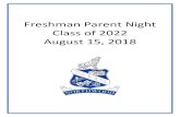 Freshman Parent Night Cover Sheet-2018 - Northwood HS€¦ · and application assistance ... Freshman Sophomore Junior Senior Integrated Science 1 Integrated Science 2 Integrated