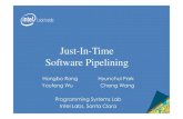 Just-In-Time Software Pipelining - CGOcgo.org/cgo2014/wp-content/uploads/2013/05/JIT_Software_Pipelini… · Just-In-Time Software Pipelining • Quickly creates an initial schedule