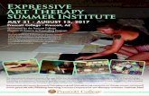 Expressive Art Therapy Summer Institute · JULY 31 - AUGUST 13, 2017 Prescott College - Prescott, AZ Sponsored by the Prescott College Masters of Science in Counseling Program The