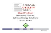 Stuart Fredman Managing Director Cullinan Energy Solutions ... Fredman.pdf · Cullinan Energy Solutions South Africa. African Utility Week 2008, Cape Town, South Africa Functionality