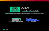 AIA LOUISIANA I 2020 CONFERENCE on ARCHITECTURE · Jason W. Simoneaux, AIA. MBSB Group. As president of the AIA South Louisiana Chapter and Chair of the Conference Committee, I would