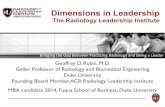 The Radiology Leadership Instituteamos3.aapm.org/abstracts/pdf/90-25543-340462-108415.pdf · 2014. 7. 28. · Dimensions in Leadership The Radiology Leadership Institute Geoffrey
