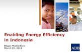 Enabling Energy Efficiency in Indonesia · 2014. 3. 24. · ADB’s Clean Energy Program Potential for EE in Indonesia ADB’s EE Program in Indonesia. ADB’s Program in Indonesia