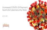 New Increased COVID-19 Payment Scams & Cybersecurity Risks · 2020. 4. 17. · Government and Regulatory High-Level Alerts • Phishing Scams -- The U.S. Department of Homeland Security