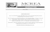 IMPORTANTmcreaonline.com/site_art/mcrea_may2020_NL.pdf · 2020. 5. 21. · FROM YOUR MCREA PRESIDENT – Sara Harris. . . A few words about the fine MCREA Board serving you; on your